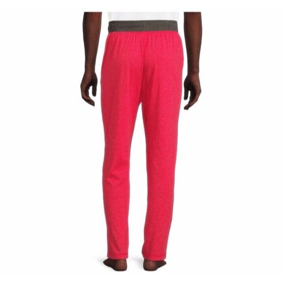 Mens Red Sleep Pants with Drawstring Pajama Bottoms Multi-Sizes - Picture 2 of 5